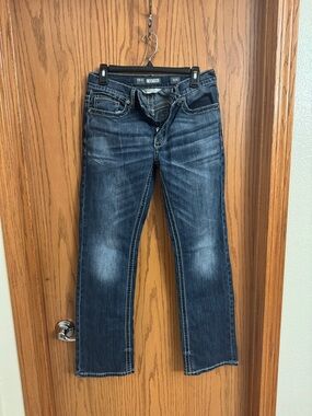 BKE Men’s Straight Dark Blue Jeans